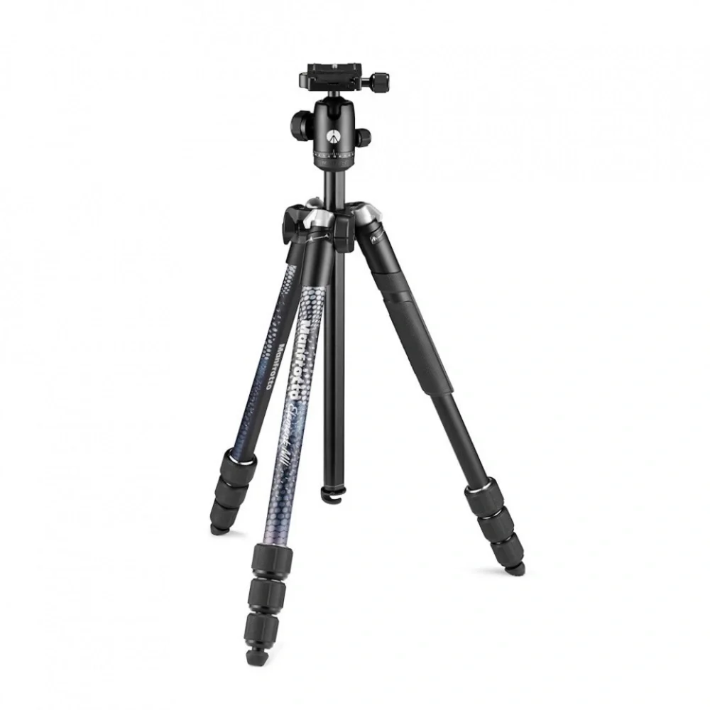 Versatile Black and Silver Camera Tripod